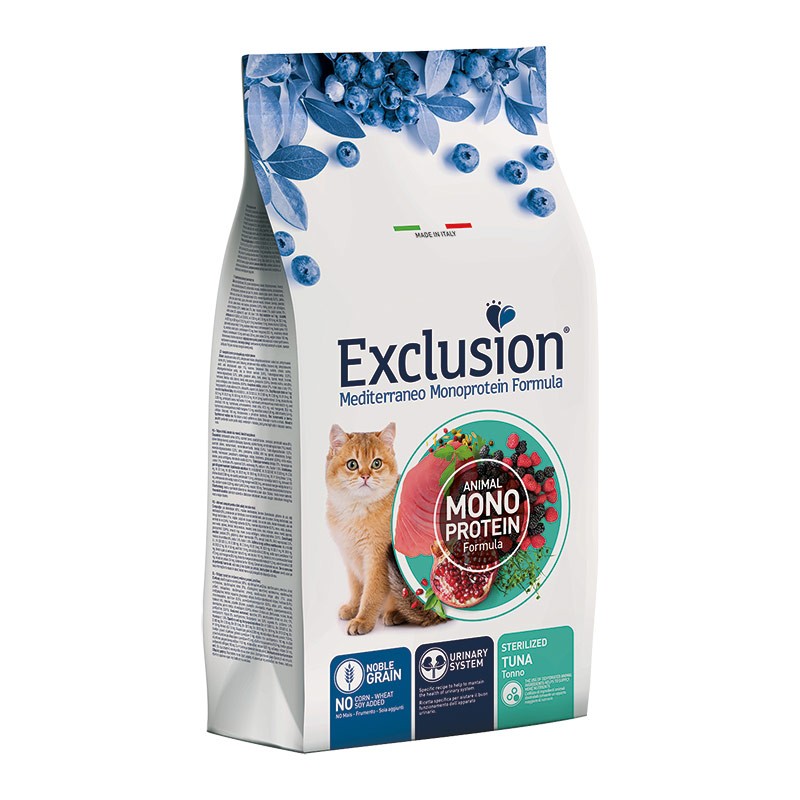Exclusion Mediterraneo Sterilized Tonno Noble Grain per Gatti 1,5 kg