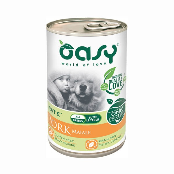 Oasy Umido Monoproteico Maiale per Cani 400gr