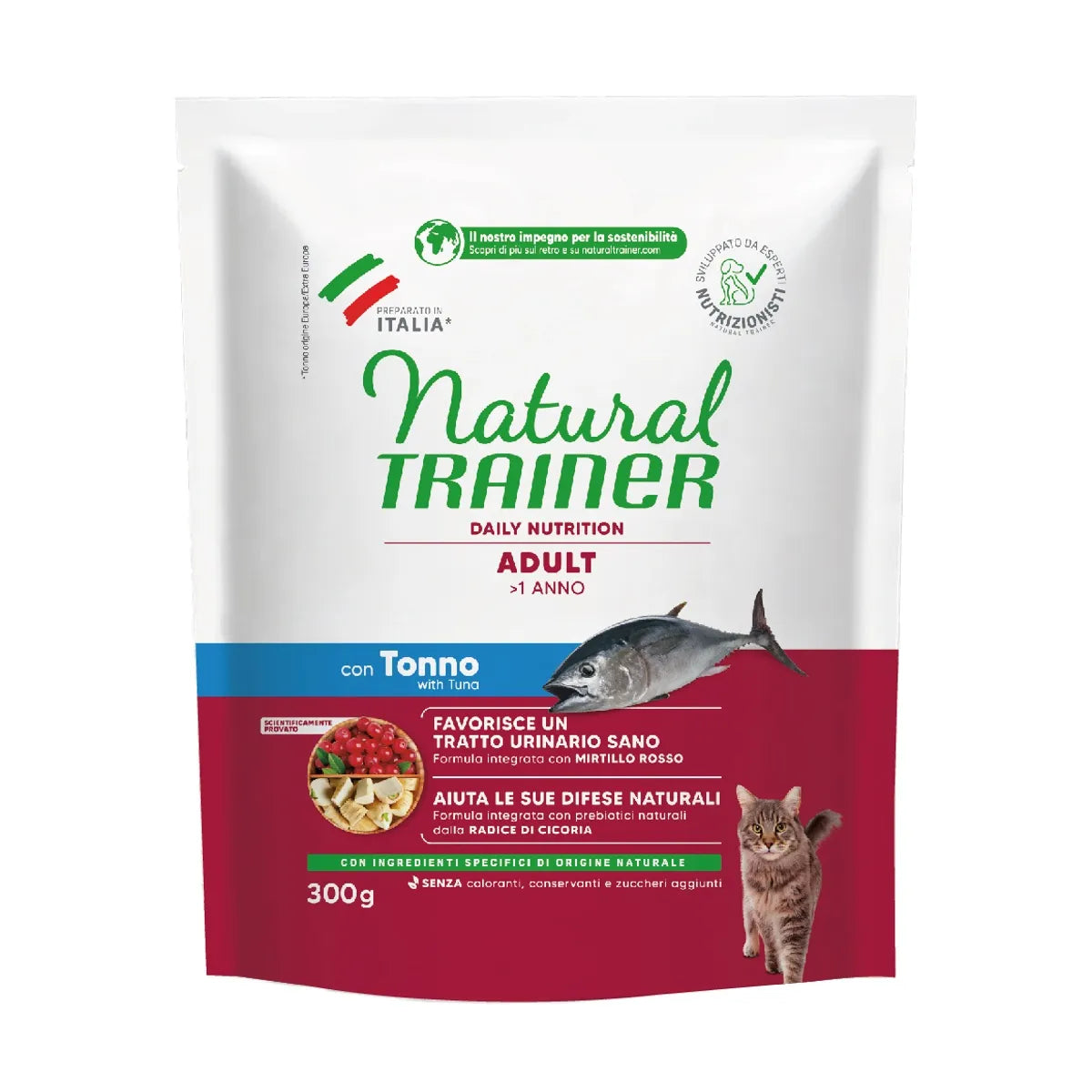 Natural Trainer Gatto Adult Tonno 300 Grammi