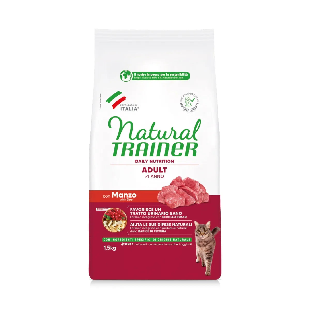 Natural Trainer Gatto Adult manzo 1.5 Kg
