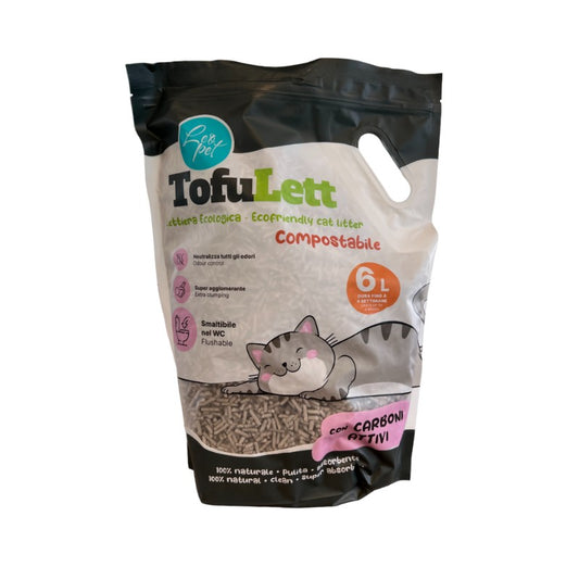 Leopet Tofulet Lettiera al Tofu con Carbone Attivo 10 L