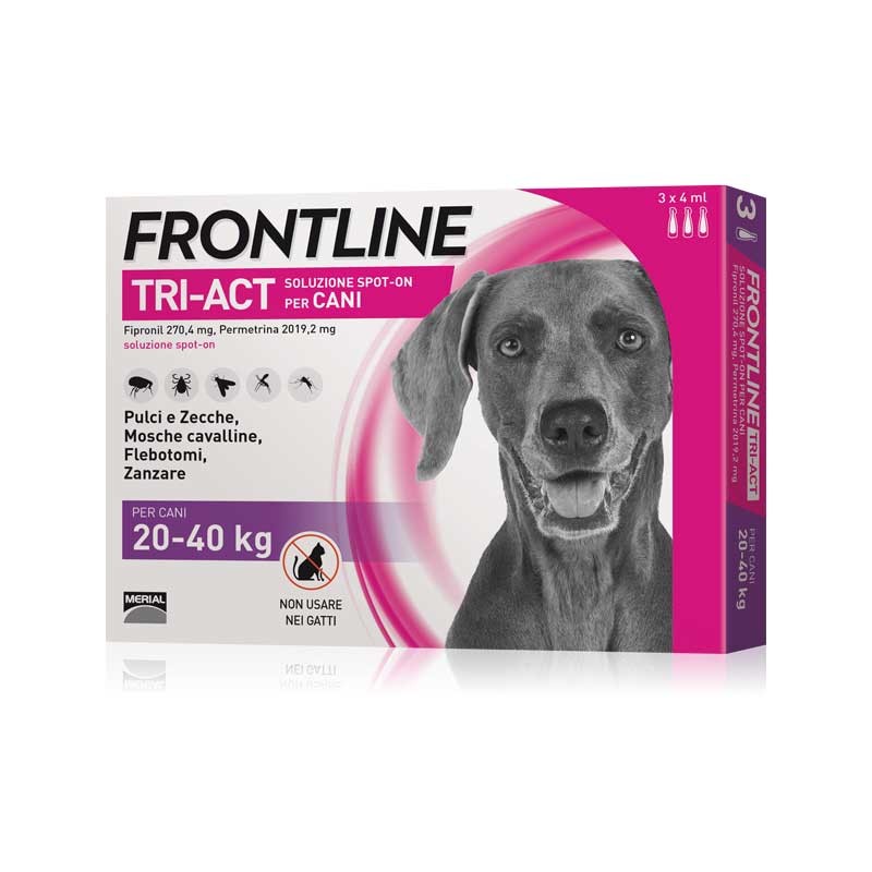 Frontline Tri-Act per Cani 20-40 Kg (scatolo da sei pipette)