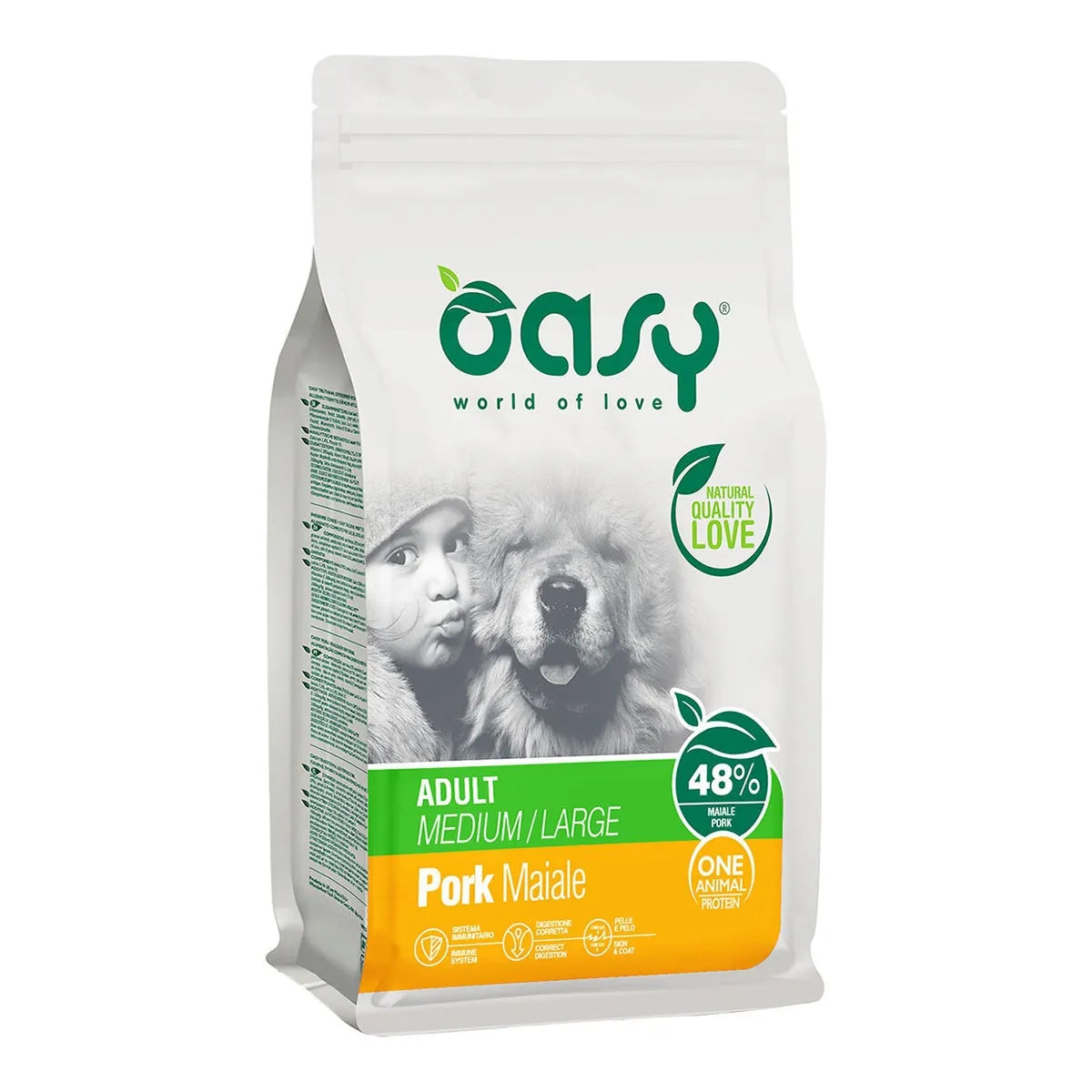 OASY Medium/Large Maiale e Riso 12 KG