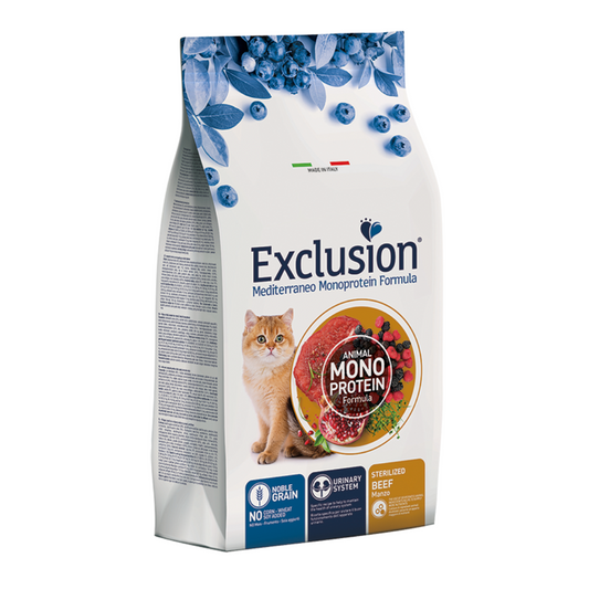 EXCLUSION Cat – Sterilizzato Manzo 300gr Monoproteico