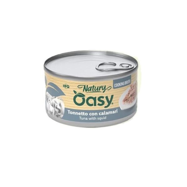 OASY Natury Cooking Broth - TONNETTO con CALAMARI Gatto Adulto 85gr