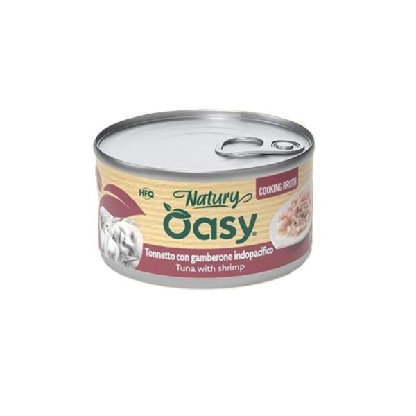 OASY Natury Cooking Broth - TONNETTO con GAMBERONE INDOPACIFICO Gatto Adulto 85gr