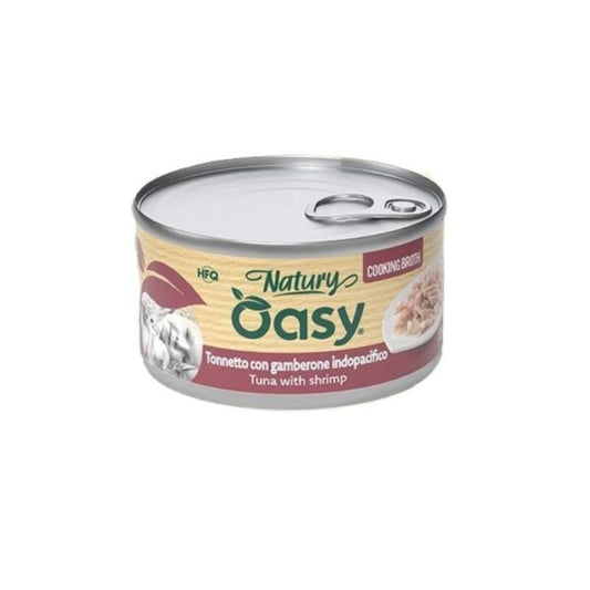 OASY Natury Cooking Broth - TONNETTO con GAMBERONE INDOPACIFICO Gatto Adulto 85gr