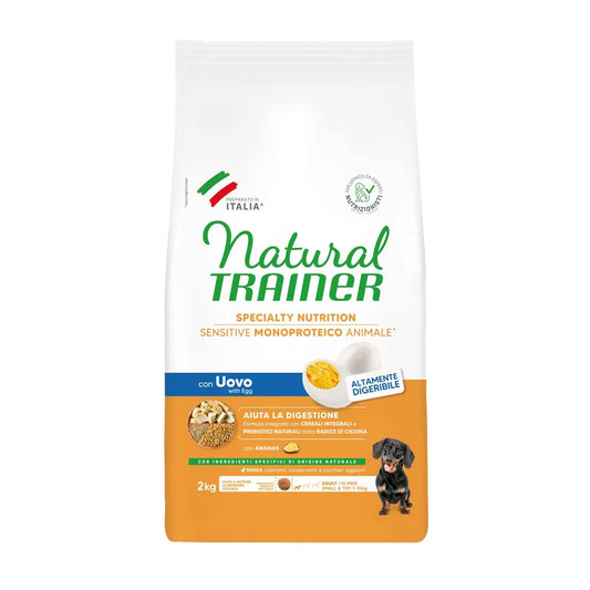 Natural Trainer Sensitive Dog No Gluten Adult Mini 2KG UOVO