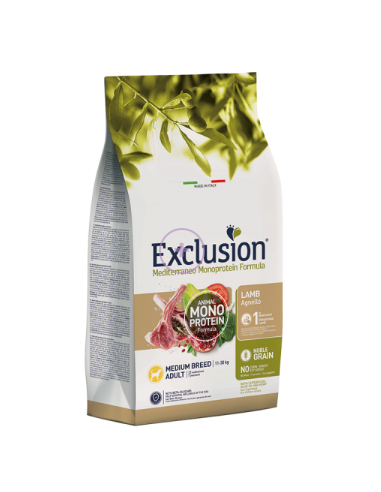 Exclusion 3KG Medium linea mediterranea Agnello