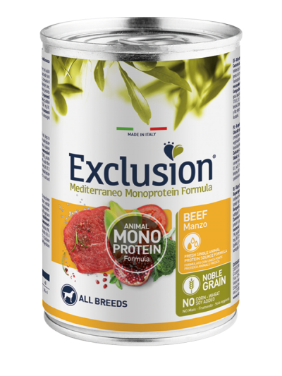 EXCLUSION NOBLE GRAIN ADULT BEEF ALL BREEDS 400 gr. (Manzo)