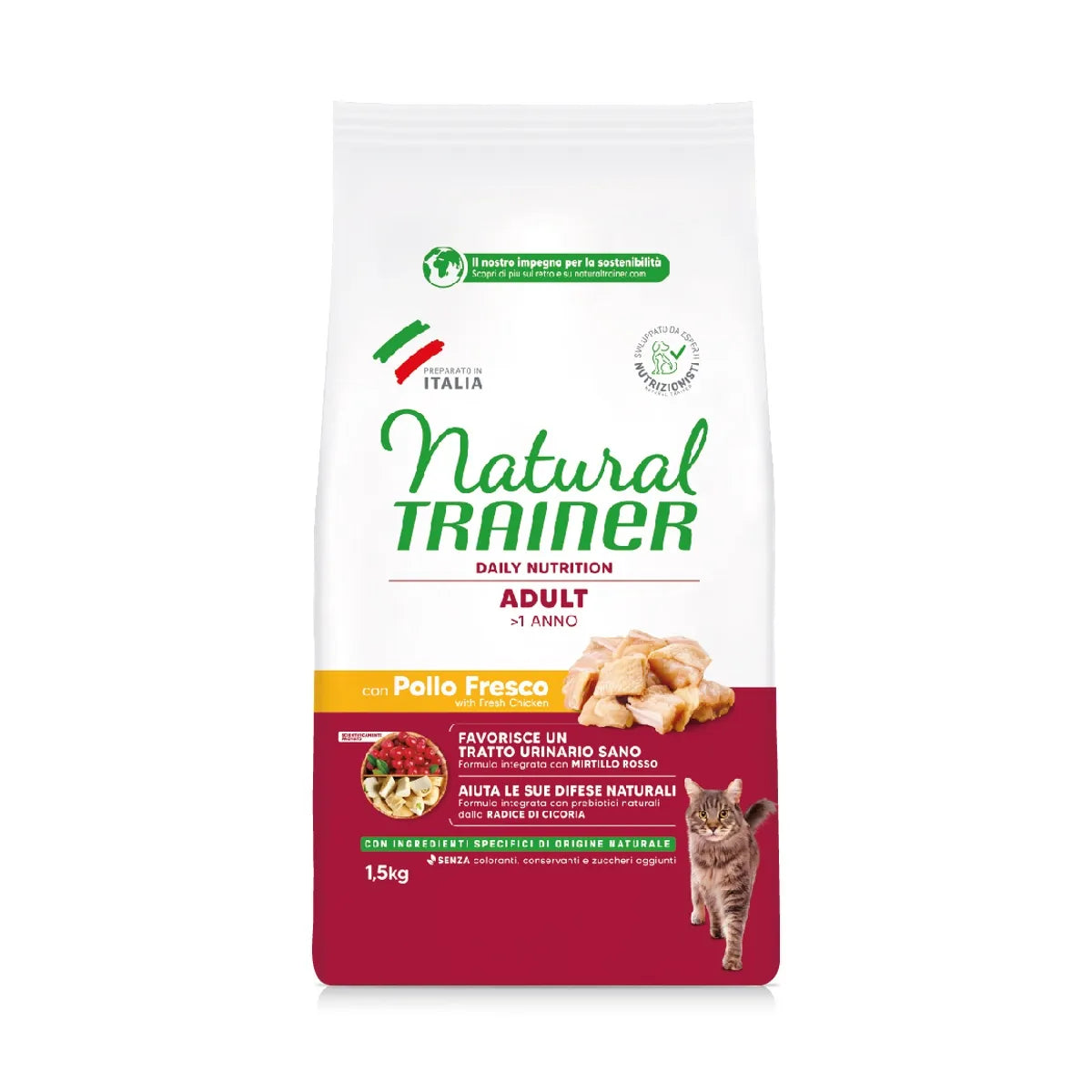 Natural Trainer Gatto Adult Pollo 1,5 Kg