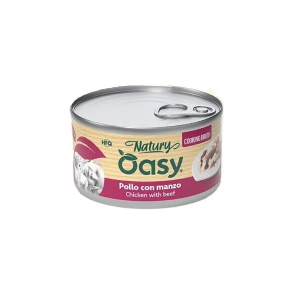 OASY Natury Cooking Broth - POLLO con MANZO Gatto Adulto 85gr