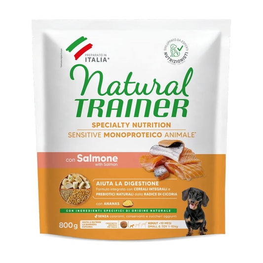 Natural Trainer Sensitive Dog No Gluten Adult Mini 800 gr Salmone