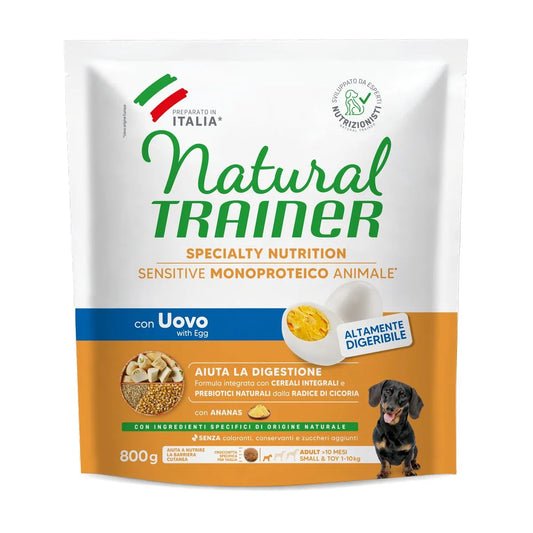 Natural Trainer Sensitive Dog No Gluten Adult Mini 800 UOVO